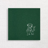 “I Do, Too!” Dalmatian Wedding Cocktail Napkins Green Napkins