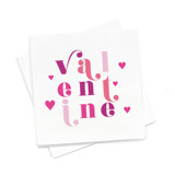 Valentine Party Napkin Pack, cocktail size, pack of 20 Napkins
