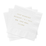 Just Married, Wedding Cocktail Napkins, Pack of 200 Napkins