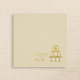 Champagne Tower Personalized Cocktail Napkins Ivory Napkins