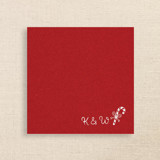 Personalized Red Holiday Cocktail Napkins with Candy Cane Icon | Pack of 50 Napkins