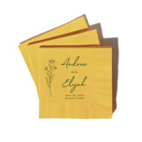 Wildflower Couple Napkin, cocktail size, set of 100 Napkins