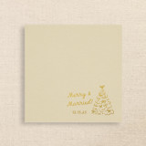 Merry & Married Champagne Linen-Like Napkin with Holiday Tree Design Napkins