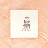 Kitschy Cocktail Hour Pyramid Toast Napkin, cocktail size, set of 100 Napkins