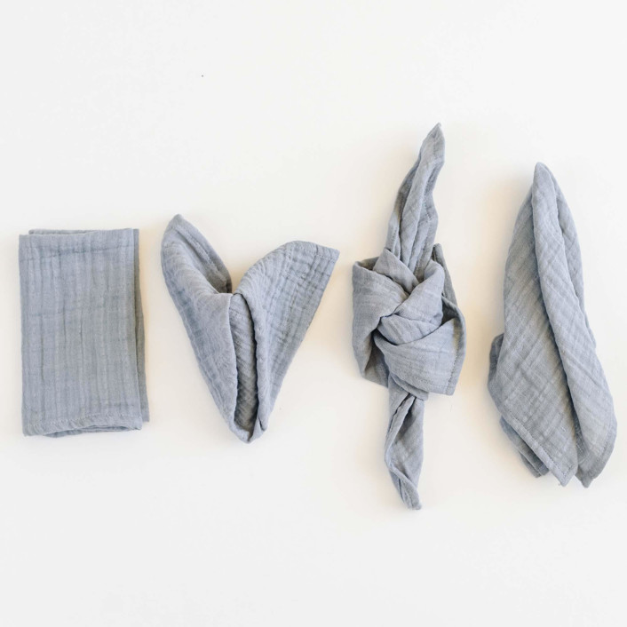 SET OF 6 ORGANIC COTTON NAPKINS // STONE Napkins by Cassandra Stearns