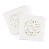 Gold Polka Dot Cheers Beverage Napkins - Pack of 100 Napkins