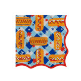 Patriotic Hot Dog Large Napkins - Pack of 16 Paper Napkins Napkins
