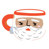 Baking Spirits Bright White Santa Mug Large Napkins - Set of 16 Napkins