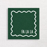 Fa La La Holiday Premium Cocktail Napkins | Pack of 50 premium quality Napkins