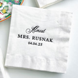 Custom Bridal Shower Napkin | Almost Mrs Cocktail Napkin | Set of 50 Napkins