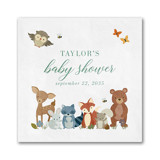 Woodland Creatures Personalized Baby Shower Napkin Napkins