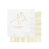 Let's Toast Custom Foil Napkin - Pack of 100 Napkins