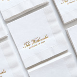 Custom Wedding Cocktail Napkin | Set of 50 | Choose Your Foil Color Napkins