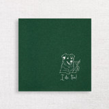 “I Do, Too!” Australian Shepherd Wedding Cocktail Napkins Green Napkins