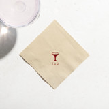 Minimal Cocktail Glass Napkin, cocktail size, set of 50 Napkins