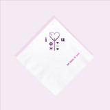 Valentine’s Lollipop Napkin, cocktail size, set of 50 Napkins