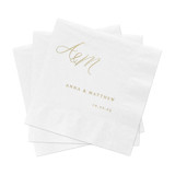 Monogram Wedding Cocktail Napkins, Pack of 200 Napkins