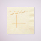 Custom Tic Tac Toe Napkin, cocktail size, set of 100 Napkins