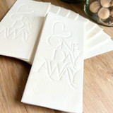 Letterpress Luxe Linen Napkins | One Day Away  in Simply White Napkins