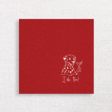 “I Do, Too!” Dalmatian Wedding Cocktail Napkins Red Napkins