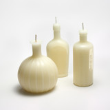 Bottles set of 3 Cream Candles