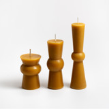 Josee Pillar Set of 3 Natural Candles