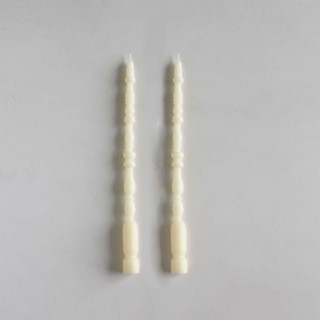 SET OF 2 - SPINDLE LEG TAPERS // CATHEDRAL Candles