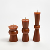 Josee Pillar Set of 3 Terra Cotta Candles