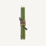 12" Bamboo Tapers (pair) Sage Candles