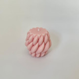 Pink Thick Woven Candle Candles