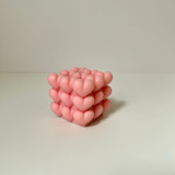 Pink Cubed Hearts Candle Candles