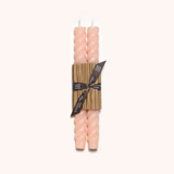 10" Rope Tapers (pair) Blush Candles