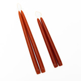 The 14 Inch Hand-Dipped Taper Candle in Burnt Orange Candles