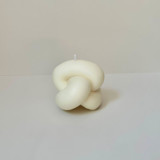 Large White Dough Knot Candles