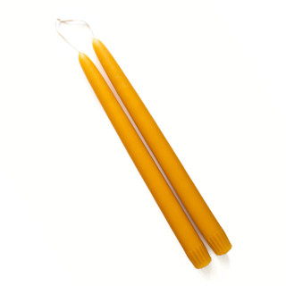 The 11 Inch Hand-Dipped Taper Candle in Golden Yellow Candles