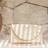 Rattan Clutch in Blonde Bridal Clutches and Purses