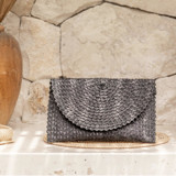 Rattan Clutch in Black Bridal Clutches and Purses