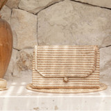 Patterned Amber Stripes Motif Rattan Clutches Bridal Clutches and Purses