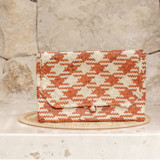 Patterned Clay Plaid Motif Rattan Clutches Bridal Clutches and Purses