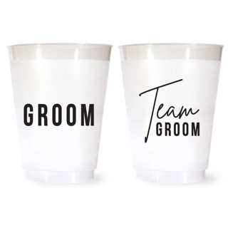 Team Groom Cups Shatterproof Plastic Bachelor Party Cups Groomsmen Gifts