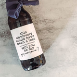 Set of 6 Groomsman Beer Bottle Labels | Text Groomsmen Gifts