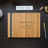 Personalized Wedding Guest Book | Amber Bamboo | 8.5 x 11 Guest books