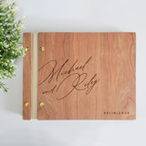 Wedding Guest Book | Cherry Wood | 8.5 x 11 Guest books