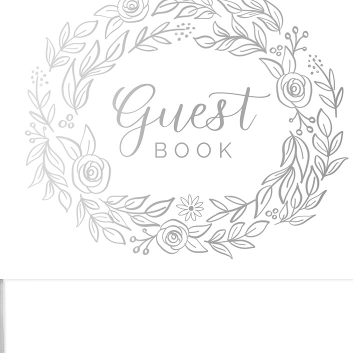 Silver Floral Guest Book Guest books by bloom Daily Planners Minted