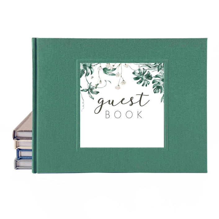 Wedding Guest Book Floral Bouquet White & Botanical Plum Guest books by Transient Books Minted