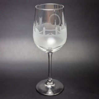 London, England Skyline Wine Glass Drinkware