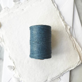Slate Blue Waxed Linen Twine, 4-Ply