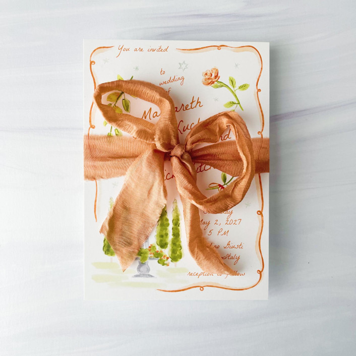 Trade Ribbons Fair Trade Recycled Silk Ribbon - Sunset Ribbons by Honey Silks Co | Minted