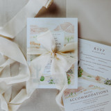 Silk Wedding Ribbon Peach 1.5" Wide Ribbons