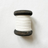 Fine Paper Twine Small Bobbin - White Ribbons
